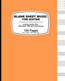 Blank Sheet Music For Guitar Orange Cover100 Blank Manuscript Music Pages with Staff TAB and Chord Boxes