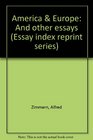 America  Europe And other essays