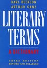 Literary Terms A Dictionary