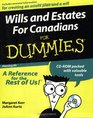Wills and Estates for Canadians for Dummies