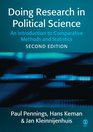 Doing Research in Political Science An Introduction to Comparative Methods and Statistics