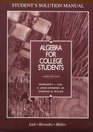 Algebra for College Students Student's Solution Manual