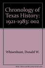 Chronology of Texas History 19211983