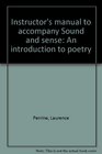 Instructor's manual to accompany Sound and sense An introduction to poetry