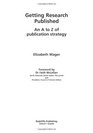 Getting Research Published An AZ of Publication Strategy