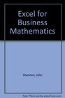 Excel for Business Mathematics
