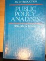 Public policy analysis An introduction