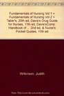 Fundamentals of Nursing Vol 1  Fundamentals of Nursing Vol 2  Taber's 20th ed Davis's Drug Guide for Nurses 11th ed Davis'sComp Handbook of Lab/Diagnostic  2nd ed  Nurse's Pocket Guides 11th ed