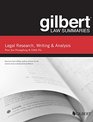 Gilbert Law Summary on Legal Research Writing and Analysis 12th