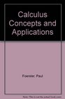 Calculus Concepts and Applications