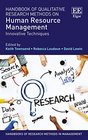 Handbook of Qualitative Research Methods on HRM Innovative Techniques