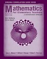 Mathematics for Elementary Teachers Virginia Correlation Guide Book A Contemporary Approach