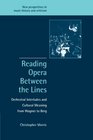 Reading Opera between the Lines Orchestral Interludes and Cultural Meaning from Wagner to Berg