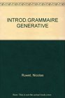 Introduction A La Grammaire Generative