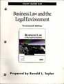 Study Guide Key  Business Law and the Legal Environment Seventeenth Edition by Anderson Fox Twomey Jennings