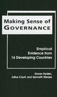 Making Sense of Governance Empirical Evidence from Sixteen Developing Countries