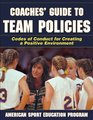 Coaches Guide to Team Policies
