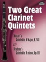 Two Great Clarinet Quintets Mozart's Quintet in A Major K581  Brahms's Quintet in B minor Op 115