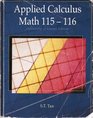 Applied Calculus  Math 115 116 University of Kansas Edition