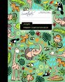 Primary Composition Book  Jungle Kids School Exercise Book with Elephants Giraffes  Tigers
