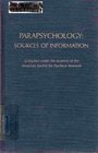 Parapsychology Sources of Information