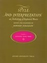 Style and Interpretation An Anthology of Keyboard Music  Romantic Piano Music