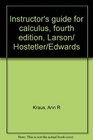 Instructor's guide for calculus fourth edition Larson/ Hostetler/Edwards