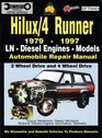 Toyota Hilux/4 Runner Diesel 19791997 Auto Repair ManualLN Diesel Eng 2  4 Wheel Drive