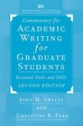 Commentary for Academic Writing for Graduate Students 2d ed Essential Tasks and Skills