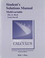 Student Solutions Manual Multivariable for Thomas' Calculus