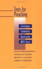 Texts for Preaching A Lectionary Commentary Based on the Nrsv  Year A