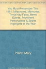 You Must Remember This 1961 Milestones Memories Trivia Nad Facts News Events Prominent Personalities  Sports Highlights of the Year