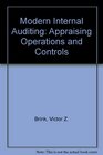 Modern Internal Auditing Appraising Operations and Controls