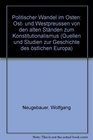 Politischer Wandel im Osten Ost und Westpreussen von den alten Standen zum Konstitutionalismus