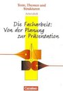 Trainingsprogramm Deutsch Oberstufe Heft 4 Die Facharbeit