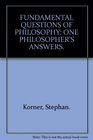 Fundamental Questions in Philosophy