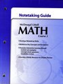 McDougal Littell Math Course 2 Notetaking Guide