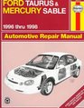 Haynes Repair Manual Ford Taurus  Mercury Sable Automotive Repair Manual 19961998