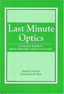 Last Minute Optics A Concise Review of Optics Refraction and Contact Lenses