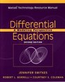 Differential Equations Matlab Technology Resource Manual A Modeling Perspective