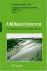 Arid Dune Ecosystems The Nizzana Sands in the Negev Desert