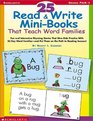 25 Read  Write MiniBooks That Teach Word Families
