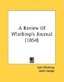 A Review Of Winthrop's Journal