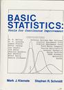 Basic Statistics  Tools for Continuous Improvement