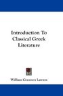 Introduction To Classical Greek Literature