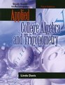 Study Guide to Accompany Applied College Algebra  Trigonometry