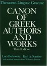 Thesaurus Linguae Graecae Canon of Greek Authors and Works