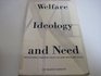 Welfare Ideology and Need Developing Perspectives on the Welfare State