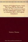 History Of English Poetry From The Close Of The Eleventh Century To The Commencement Of The Eighteenth Century The