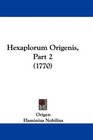 Hexaplorum Origenis Part 2
